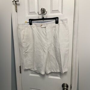 J McLaughlin Shorts Mens Size 40 White Italian Fabric Linen Blend Casual Summer